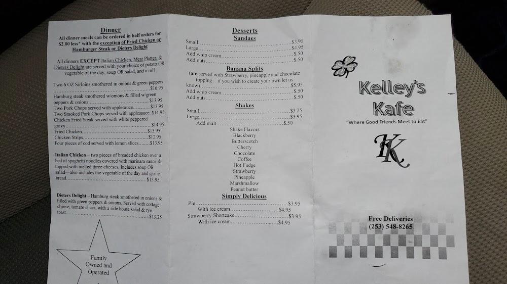 Kelley’s Kafe Menu image 3